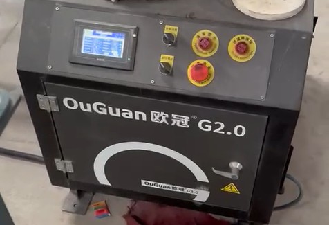 意大利客戶現(xiàn)場(chǎng)發(fā)來使用視頻：高速風(fēng)機(jī)瓷磚印刷前除塵除水